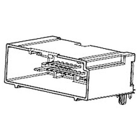 Molex Board Connector, 24 Contact(S), 2 Row(S), Male, Right Angle, Solder Terminal 307005241